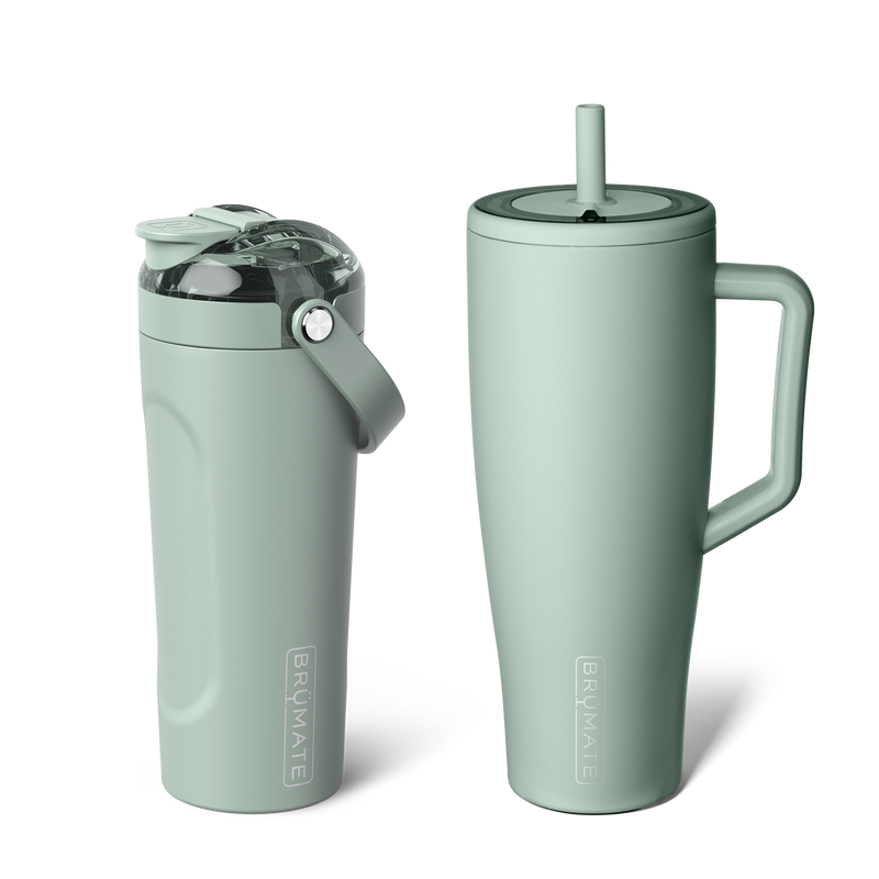 Shake + Glow Bundle | Sage | 40oz/25oz - Clean Bottle-Starter