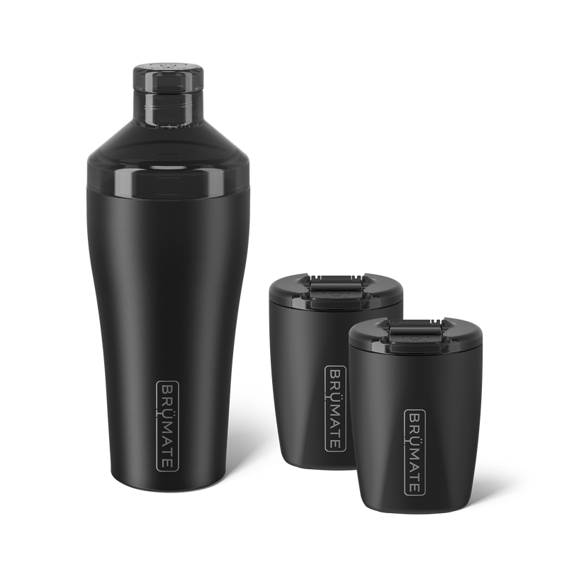 Cocktail Shaker + Rocks Bundle | Matte Black | 22/12oz - Bright Easy-Start