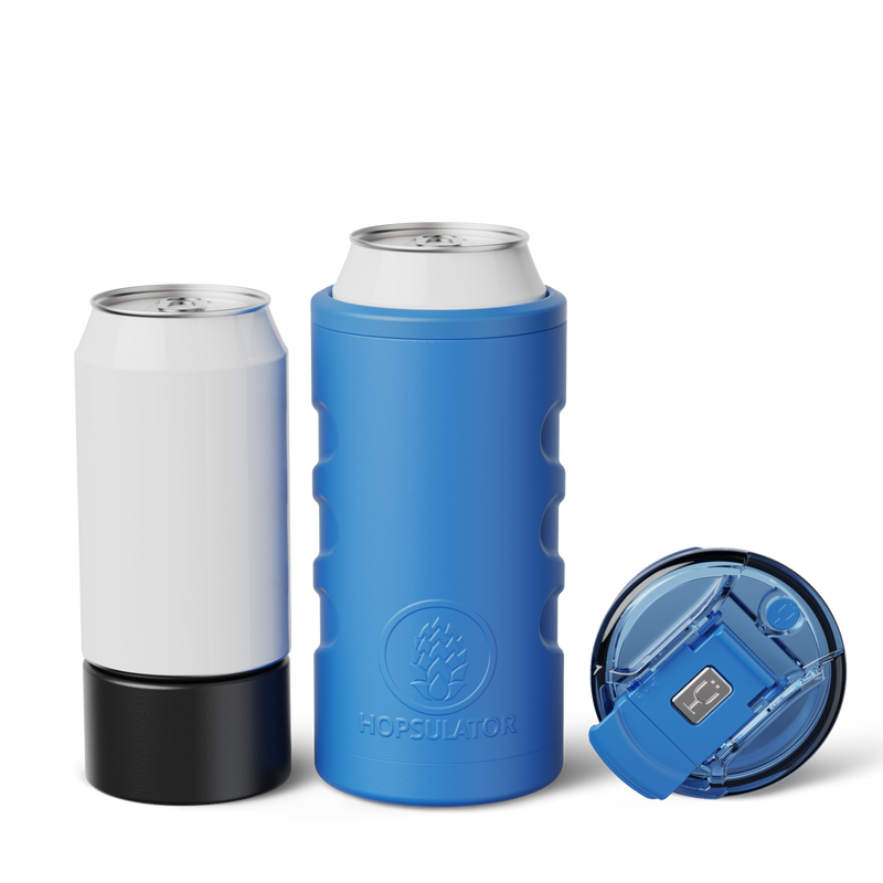 Retro Hopsulator Trio | Matte Azure | 12/16oz Standard Cans - Relaxed Escape