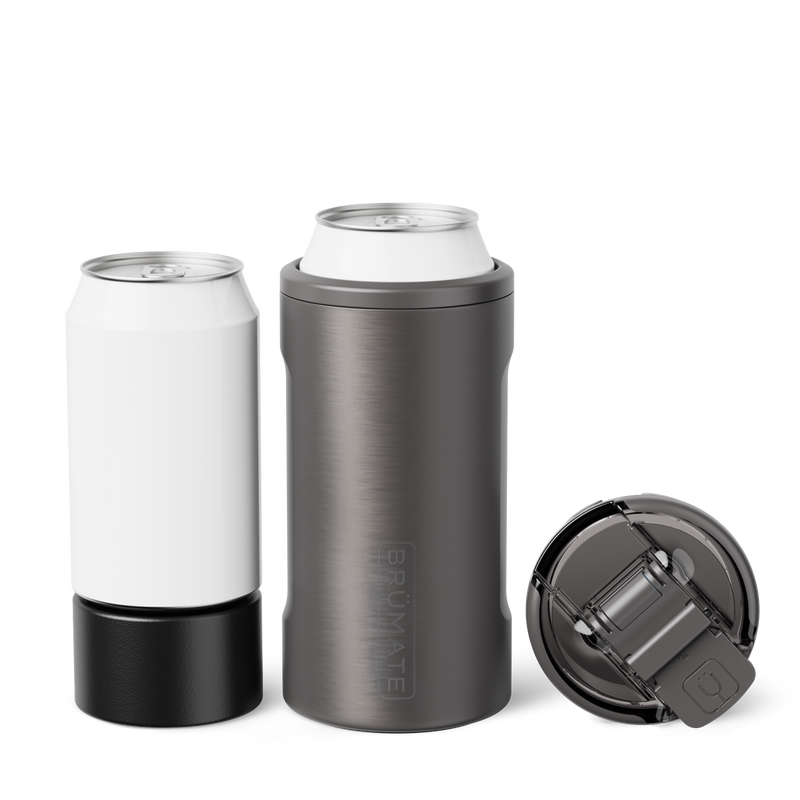 Hopsulator Trio | Black Stainless | 12/16oz Standard Cans - Comfort Beach