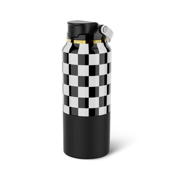 Rise 35oz | Black & White Checker - Leisure On-the-Go-Sip