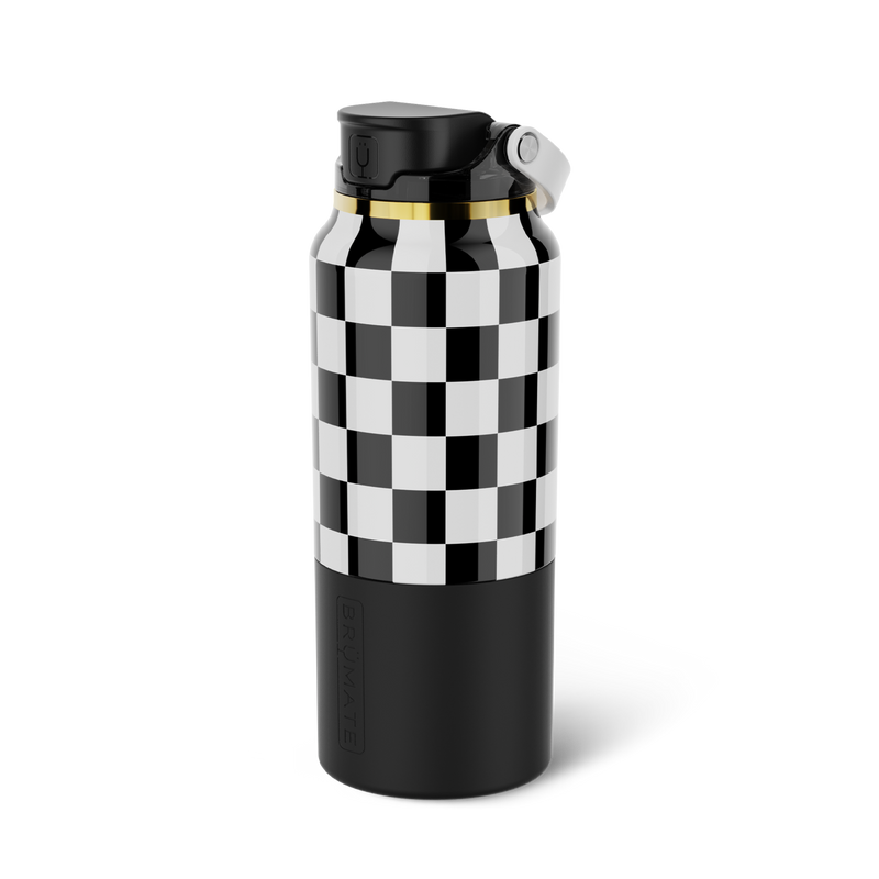 Rise 35oz | Black & White Checker - Leisure On-the-Go-Sip