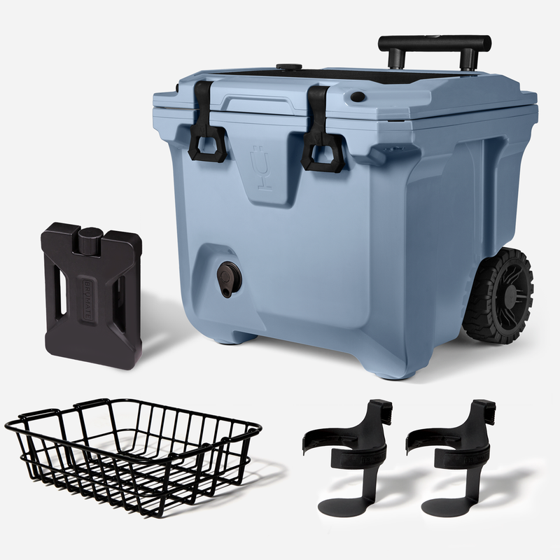 Br Tank 35-Quart Ultimate Day Trip Cooler Bundle | Denim - Camp Hydration-Set