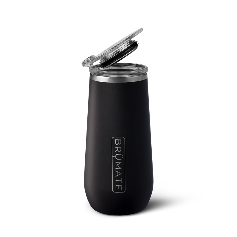 Champagne Flute | Matte Black | 12oz - Smart Daily-Hydration